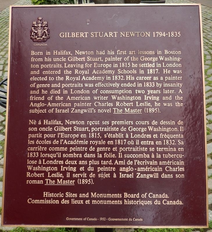 Gilbert Stuart Newton Marker. Click for full size. Gilbert Stuart Newton Marker image. Click for full size.