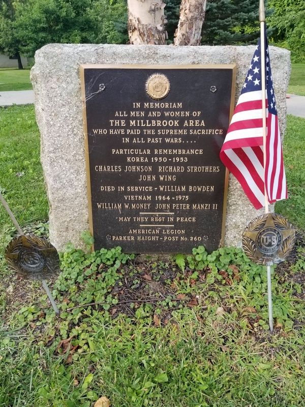 Millbrook Veterans Memorial image. Click for full size.