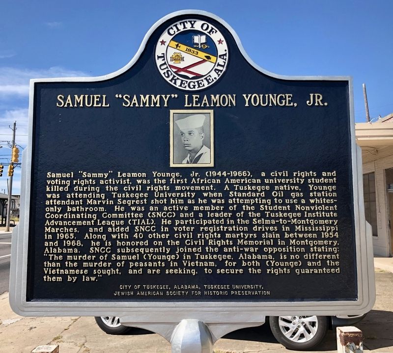 Samuel "Sammy" Leamon Younge, Jr. Marker image. Click for full size.