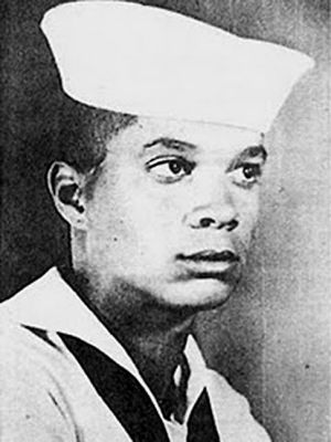 Official image of Sammy Younge Jr. as enlisted member of the U.S. Navy. image. Click for full size.