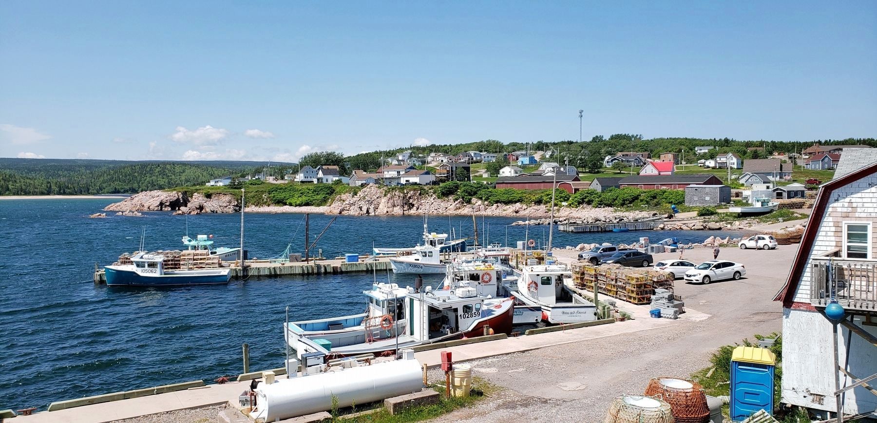 Neil's Harbour (<i>view from near marker</i>) image. Click for full size.