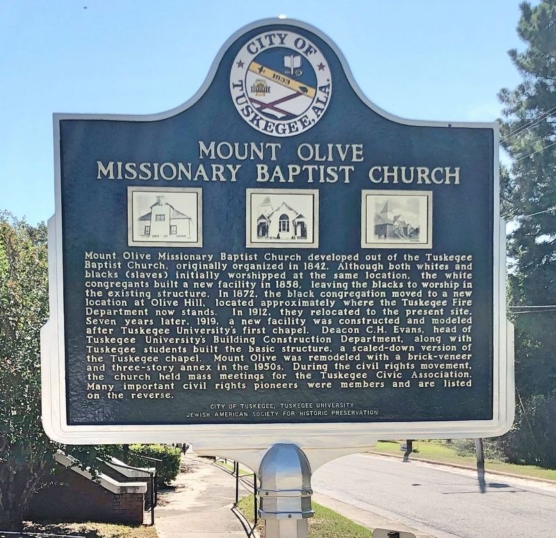 Mount Olive Missionary Baptist Church Marker image. Click for full size.