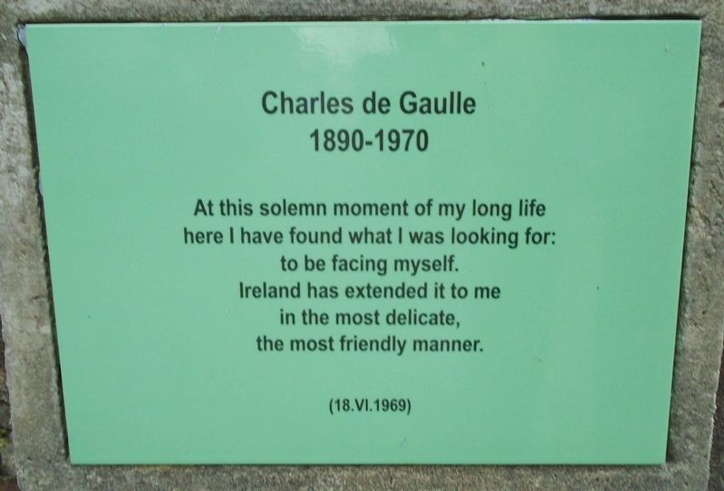 Charles de Gaulle Marker (English) image. Click for full size.