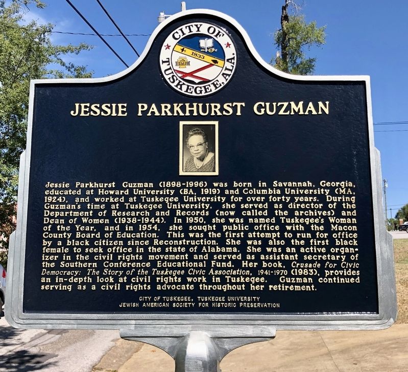 Jessie Parkhurst Guzman Marker image. Click for full size.