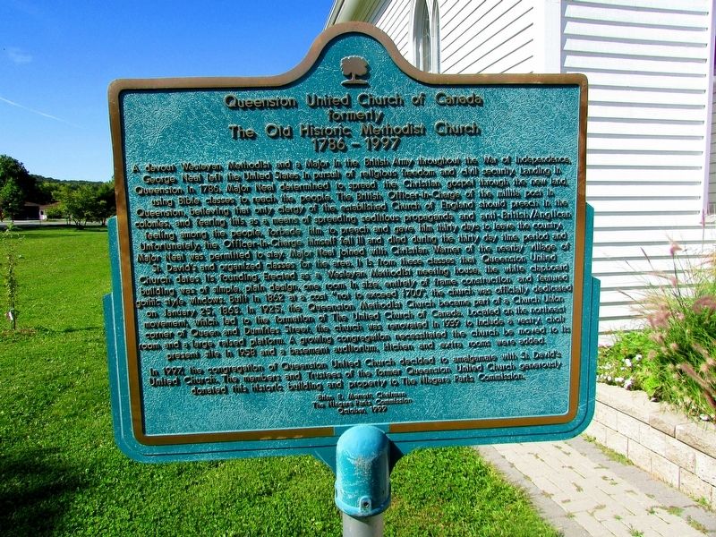 Queenston United Church of Canada Marker image. Click for full size.
