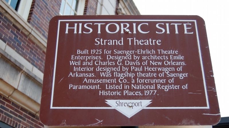 Strand Theatre Marker. Click for full size. Strand Theatre Marker image. Click for full size.