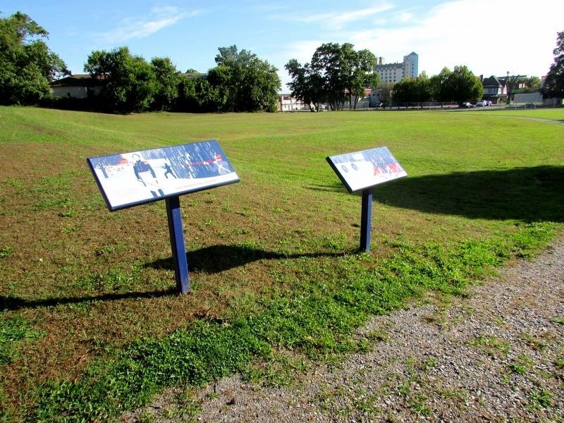 Markers in Drummond Hill Cemetery image. Click for full size.