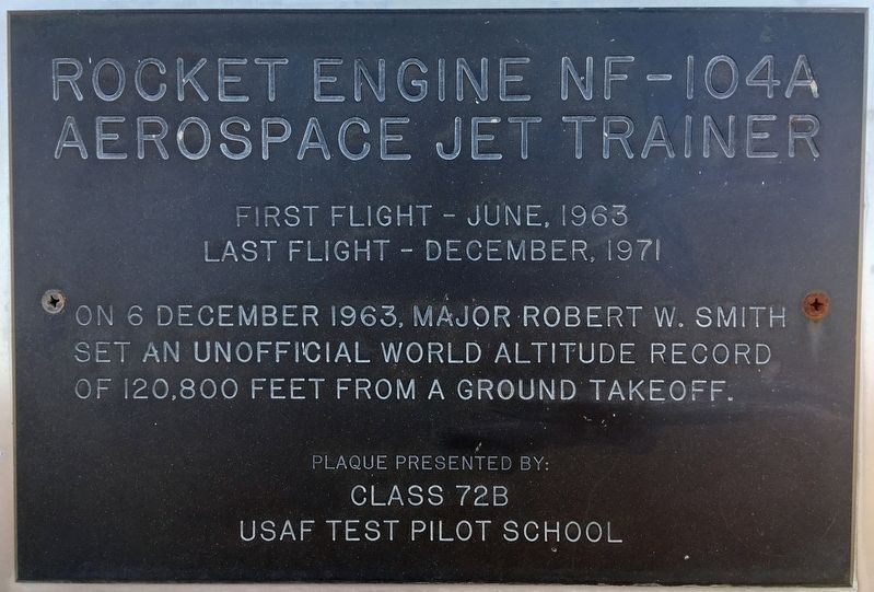 NF-104A Marker. Click for full size. NF-104A Marker image. Click for full size.