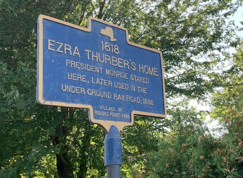 Ezra Thurber’s Home Marker image. Click for full size.