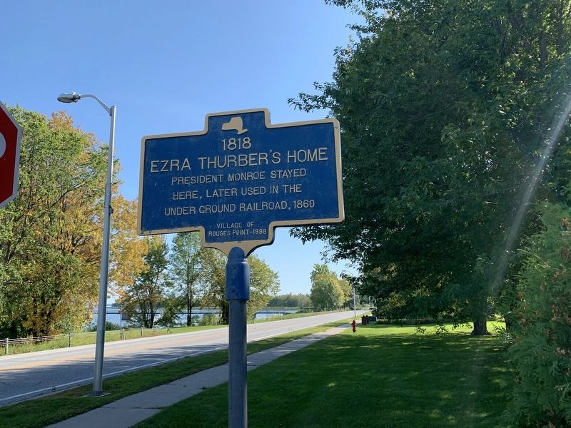 Ezra Thurbers Home Marker image. Click for full size.