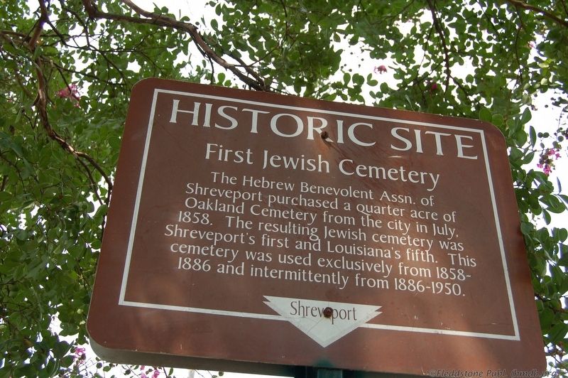 First Jewish Cemetery Marker image. Click for full size.