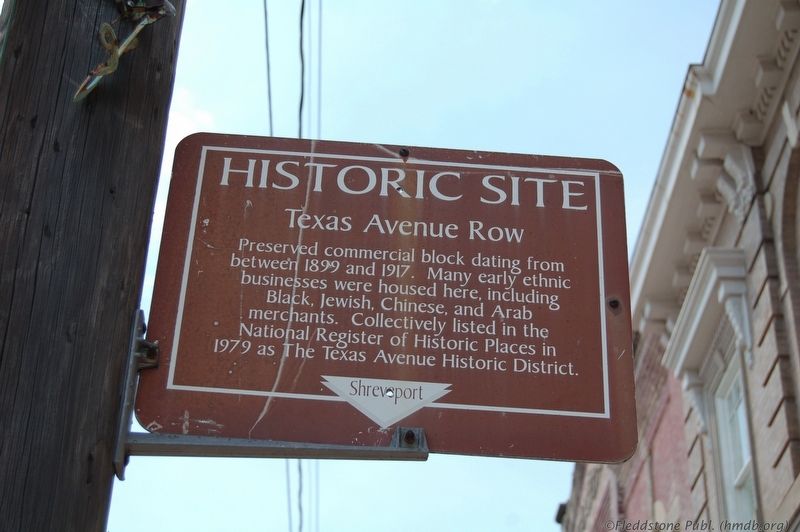 Texas Avenue Row Marker image. Click for full size.