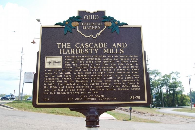 The Cascade and Hardesty Mills Marker image. Click for full size.