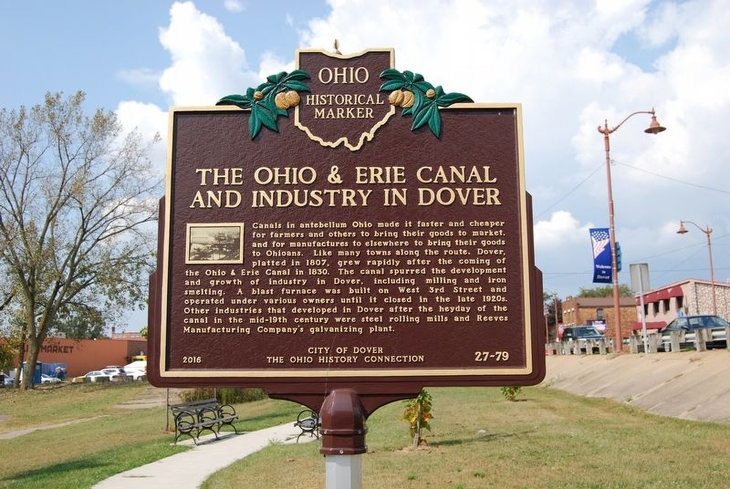 The Ohio-Erie Canal and Industry in Dover Marker image. Click for full size.