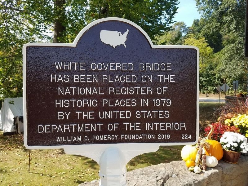 White Covered Bridge Marker image. Click for full size.