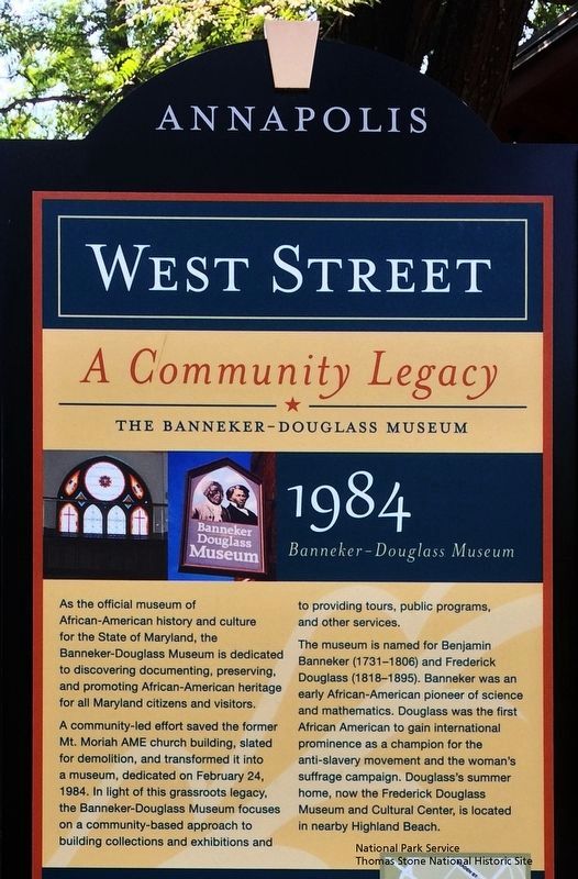A Community Legacy Marker (upper half) image. Click for full size.