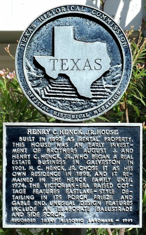 Henry C. Henck, Jr. House Marker image. Click for full size.