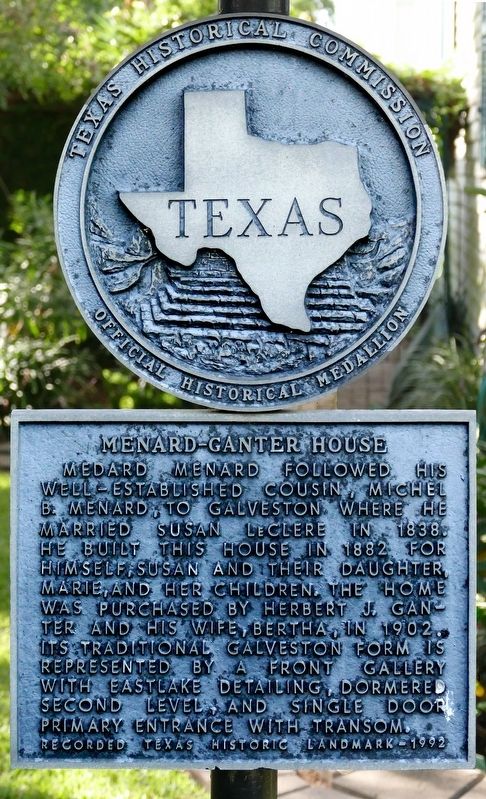 Menard-Ganter House Marker. Click for full size. Menard-Ganter House Marker image. Click for full size.