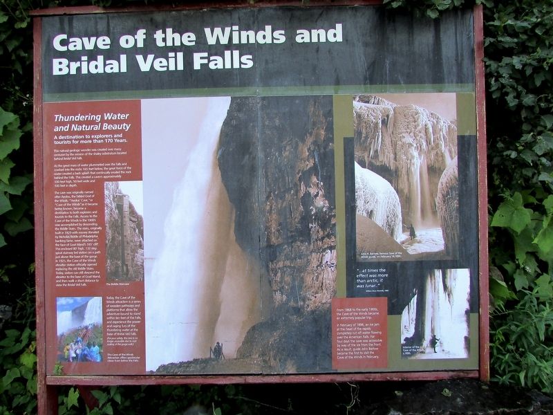Cave of the Winds and Bridal Veil Falls Marker image. Click for full size.