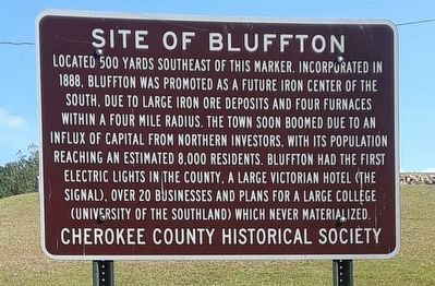 Site of Bluffton Marker. Click for full size. Site of Bluffton Marker image. Click for full size.
