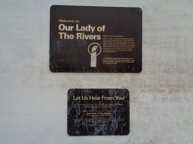Our Lady of the Rivers Marker. Click for full size. Our Lady of the Rivers Marker image. Click for full size.