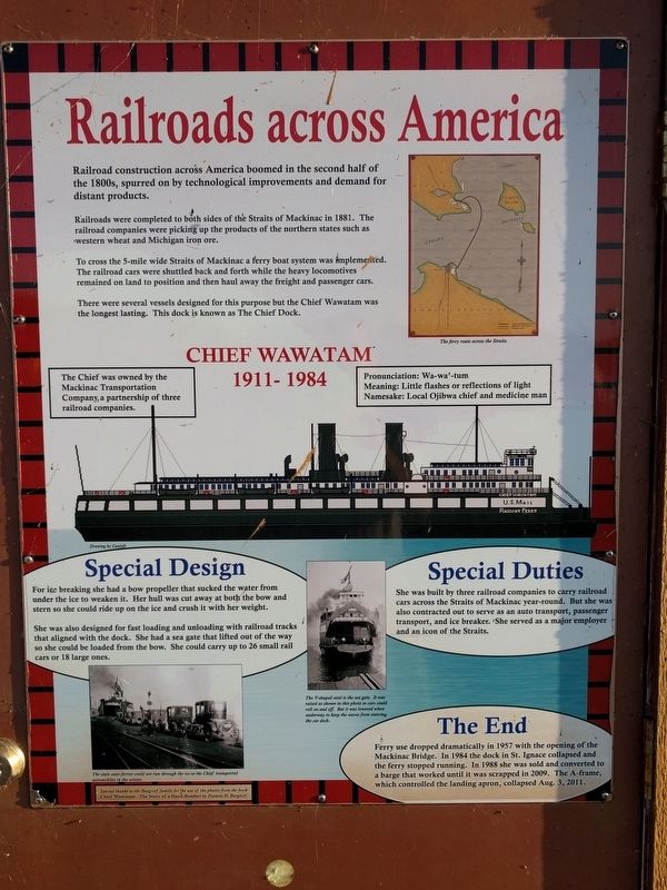 The Chief Dock Kiosk - Railroads across America image. Click for full size.