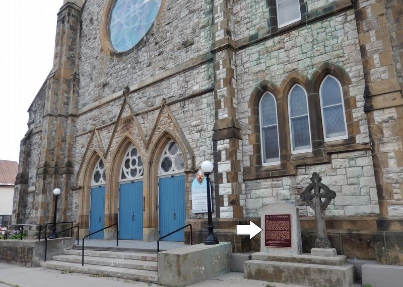 St. Paul's United Church Marker<br>(<i>marker located just right of main front entrance</i>) image. Click for full size.