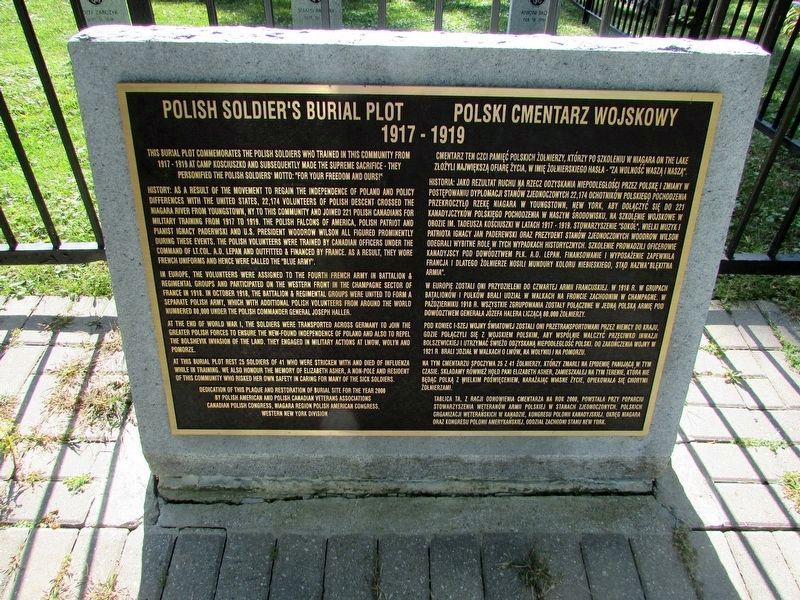 Polish Soldier’s Burial Plot Marker image. Click for full size.