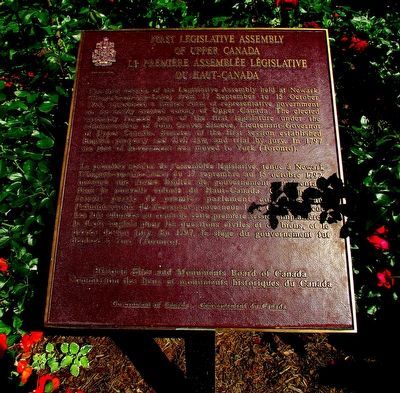 First Legislative Assembly of Upper Canada Marker. Click for full size. First Legislative Assembly of Upper Canada Marker image. Click for full size.