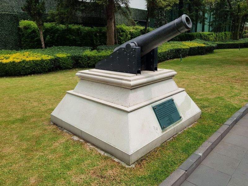 12-pounder Napoleon Cannon and Marker. Click for full size. 12-pounder Napoleon Cannon and Marker image. Click for full size.