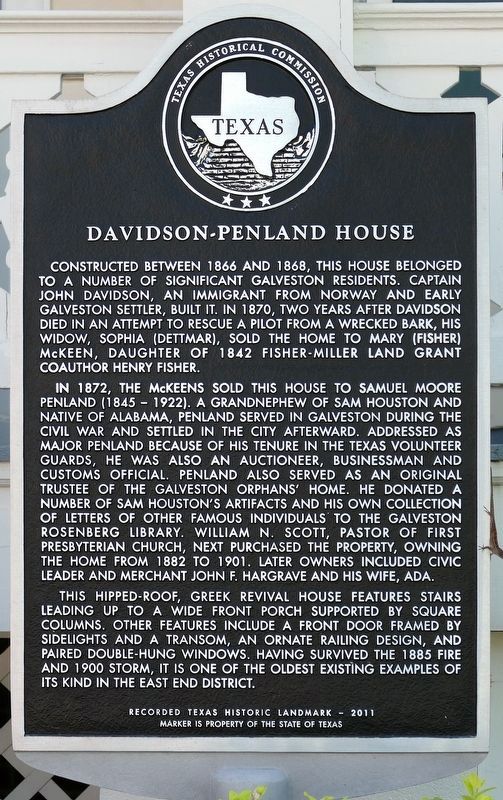 Davidson-Penland House Marker image. Click for full size.