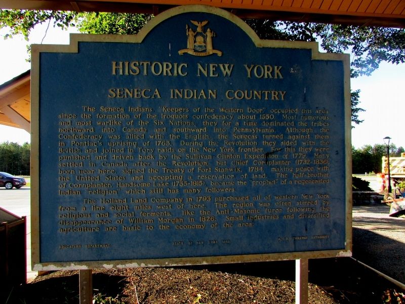 Seneca Indian Country Marker image. Click for full size.