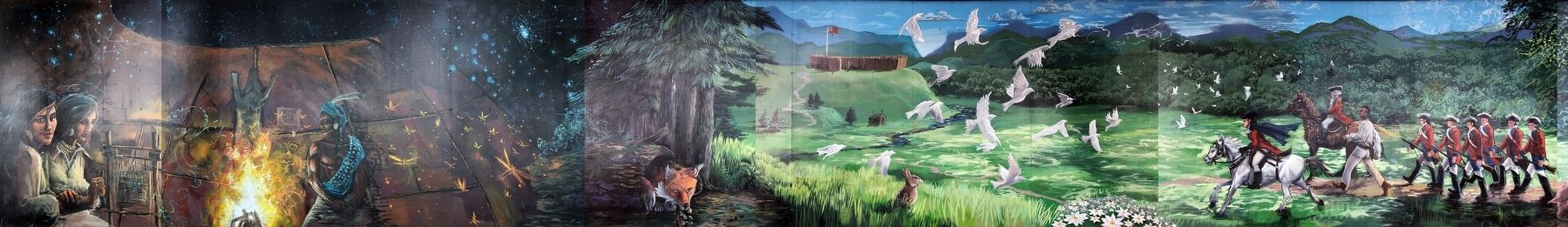 Crossroads of America Mural (Section #1 of 4). Click for full size. Crossroads of America Mural (Section #1 of 4) image. Click for full size.