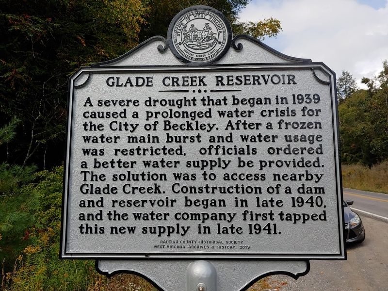 Glade Creek Reservoir Marker image. Click for full size.