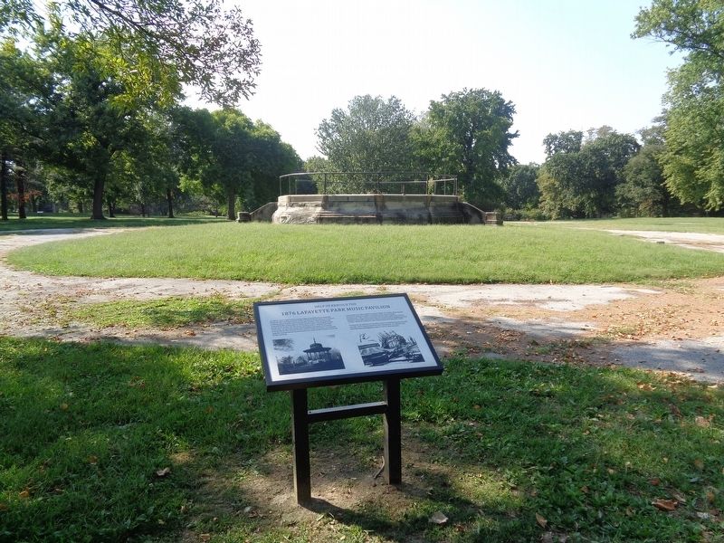 1876 Lafayette Park Music Pavilion Marker. Click for full size. 1876 Lafayette Park Music Pavilion Marker image. Click for full size.