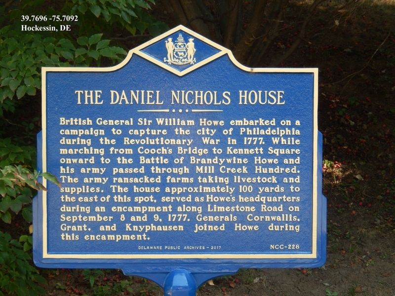 The Daniel Nichols House Marker image. Click for full size.