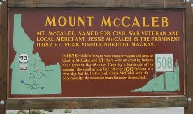 Mount McCaleb Marker image. Click for full size.