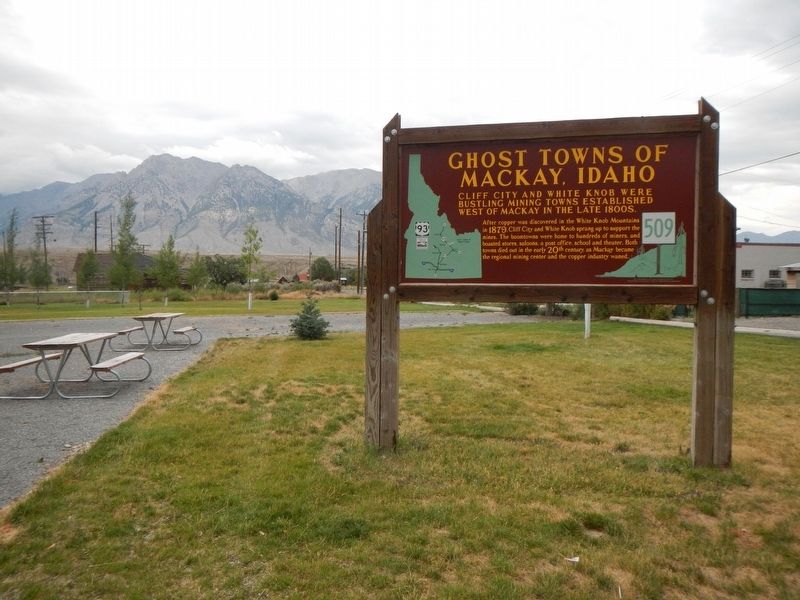 Ghost Town of Mackay Idaho Marker image. Click for full size.