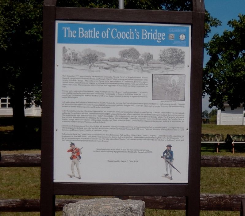 The Battle of Cooch's Bridge Marker image. Click for full size.