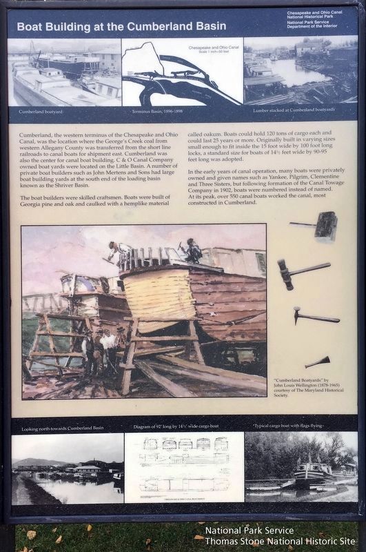 Boat Building at the Cumberland Basin Marker. Click for full size. Boat Building at the Cumberland Basin Marker image. Click for full size.