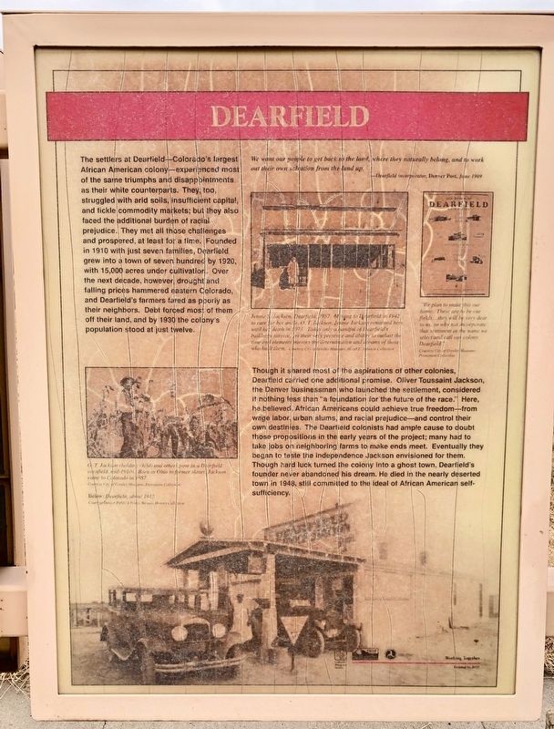 Dearfield Marker image. Click for full size.