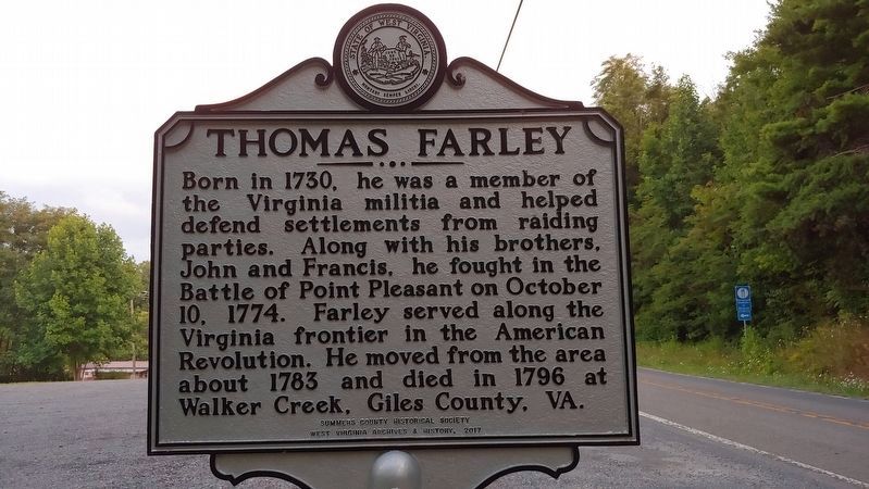 Thomas Farley Marker image. Click for full size.