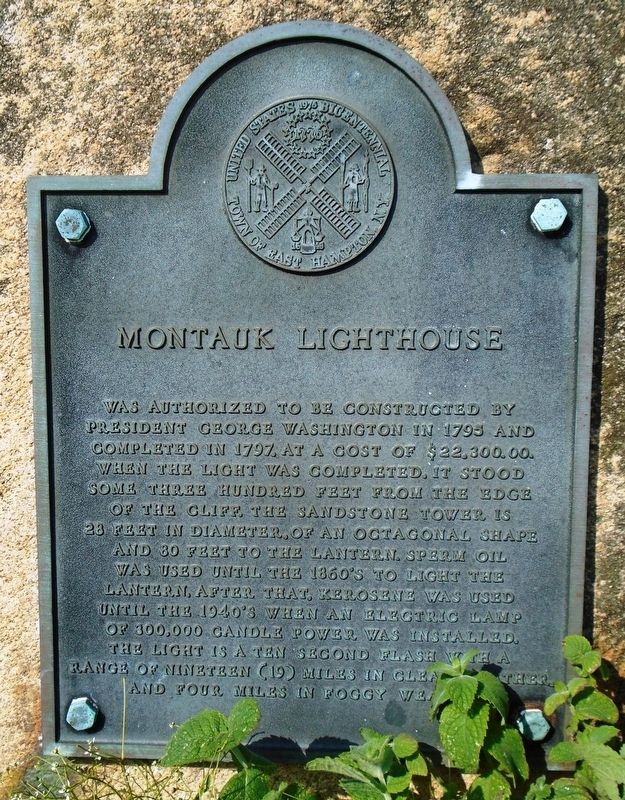 Montauk Lighthouse Marker. Click for full size. Montauk Lighthouse Marker image. Click for full size.