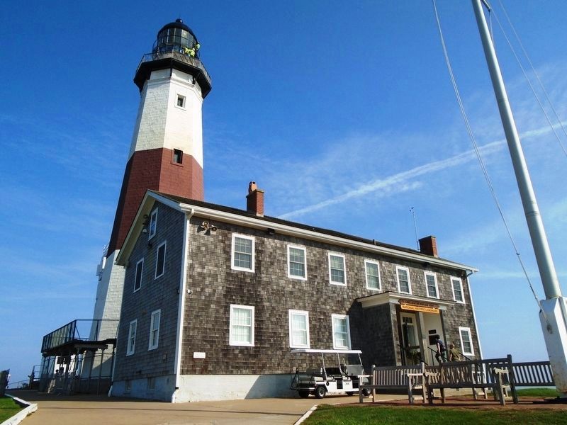 Montauk Point Lighthouse and Markers. Click for full size. Montauk Point Lighthouse and Markers image. Click for full size.
