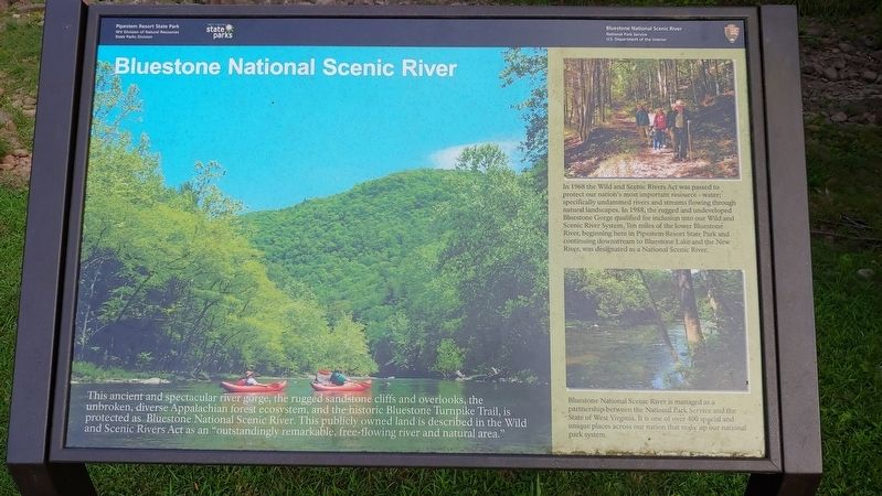 Bluestone National Scenic River Marker image. Click for full size.