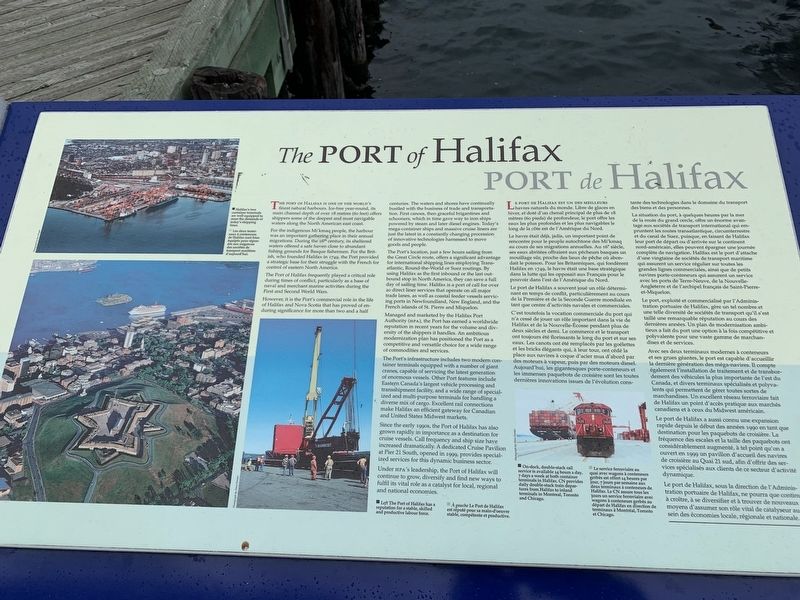 Port of Halifax/Port de Halifax Marker image. Click for full size.