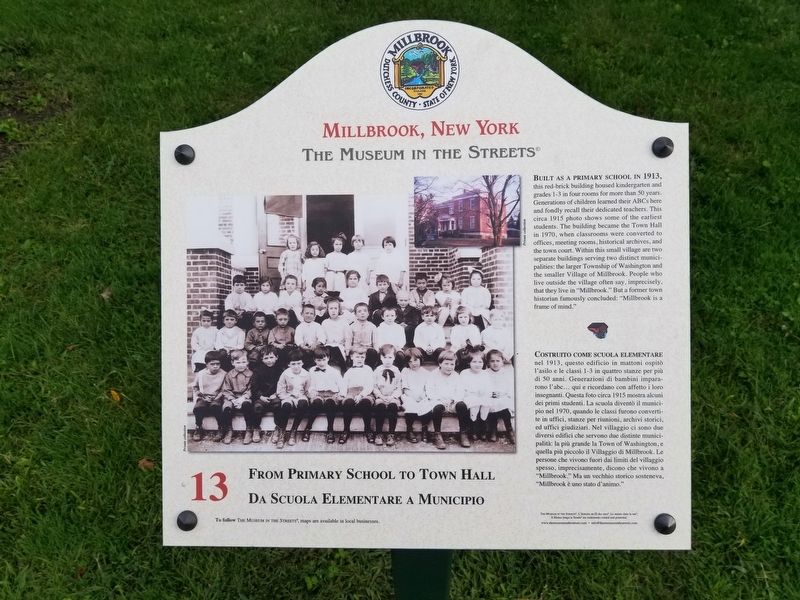 From Primary School to Town Hall Marker image. Click for full size.
