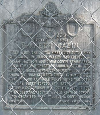 Pioneer Cabin Marker image. Click for full size.