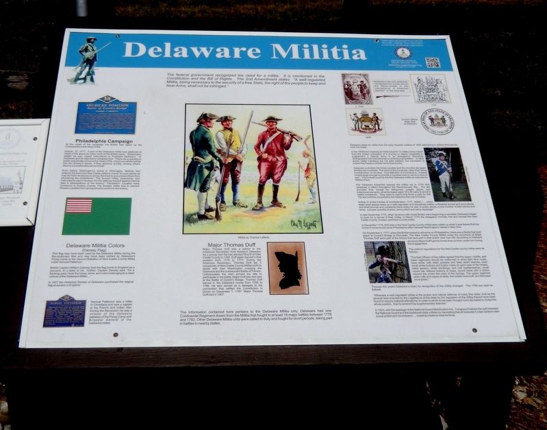 Delaware Militia Marker. Click for full size. Delaware Militia Marker image. Click for full size.
