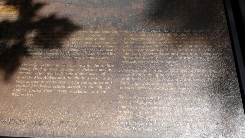 Rattlesnake Lodge Marker image. Click for full size.